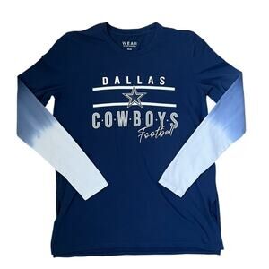 Dallas Cowboys WEAR by Erin Andrews Long Sleeve T Shirt Ombre Womens Size Medium